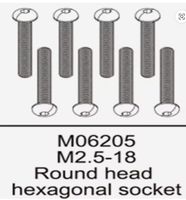 HOSHI M06205 Baut Sekrup Kepala Tombol Hex Socket untuk HOSHI N517B 1/12 Skala Komponen Mobil Suku Cadang Aksesoris