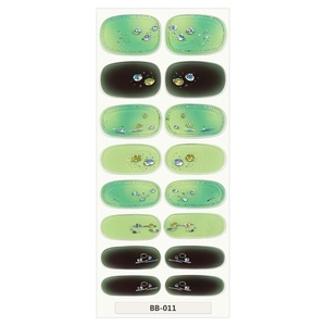 Pegatinas de Uñas Transfronterizas de <span class=keywords><strong>Gel</strong></span> de 16 Dedos, Serie <span class=keywords><strong>BB</strong></span>, Estilo Retro Instagram, sin Horno, con Luz UV, Diseño Floral/Estampado de Leopardo/Brillante - Product Image 5