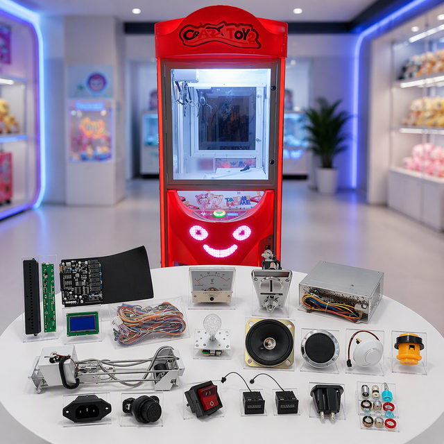 YR Racing 220v Coin Pusher Vending Machine 710mm Plastic Metal Claw Crane Kits Boxing Amusement Toy with Cheap Replacement Dolls