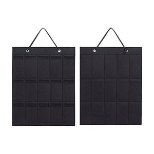 Linen Cotton Fabric Hanging Storage Pockets Organizer Wall Door Closet Home Organizer for <b>Bedroom</b> Promotional Business Gift - Product Image 2