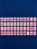 CHIVAN 2026 Nouveau jeu de Mahjong moderne de luxe pliable et portable, motif personnalisé, bleu, coccinelle porte-bonheur, en acrylique, pour adultes
