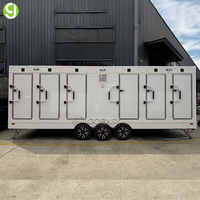 Goeasy Luxe Remorque Sanitaire Extérieure Grande Capacité 6 Postes Mobile et Portable