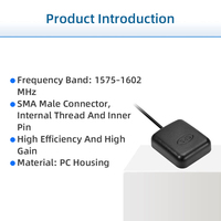 Antena Activa GNSS 1575-1602MHz, Posicionamiento GPS, Macho, IP66 Impermeable, LNA de 26dB, Cable de 2M para Rastreador de Vehículos, Módulo IoT 4G 5G