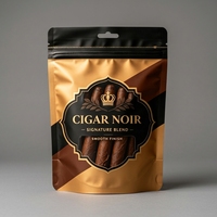 Sachets d'emballage personnalisés pour cigares, en plastique de qualité alimentaire, avec fenêtre, pour maintenir l'humidité, avec fermeture éclair