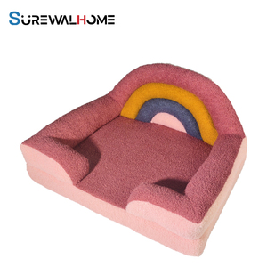SUREWALHOME Cama para mascotas de moda, sofá para mascotas arcoíris, sofá para cachorros, silla con cojín cómodo, sofá ortopédico para perros y gatos - Product Image 6