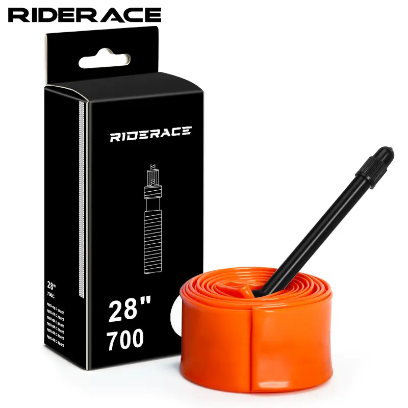 RIDERACE 자전거 내부 튜브 700Cx18 25 28 32 초경량 TPU 도로 자전거 타이어 65mm 길이 프렌치 프레스타 밸브 내부 튜브 패치 키트