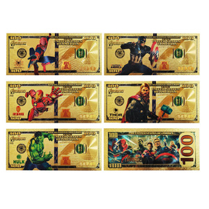 <span class=keywords><strong>Nueva</strong></span> Colección <span class=keywords><strong>de</strong></span> Billetes Conmemorativos con Temática <span class=keywords><strong>de</strong></span> Superhéroes <span class=keywords><strong>de</strong></span> Películas, Billete <span class=keywords><strong>de</strong></span> Banco con Hoja <span class=keywords><strong>de</strong></span> Oro <span class=keywords><strong>de</strong></span> 24K, Billete <span class=keywords><strong>de</strong></span> Papel Metálico con Recubrimiento <span class=keywords><strong>de</strong></span> Oro <span class=keywords><strong>de</strong></span> Superhéroes - Product Image 1