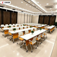 Table de formation pliable JIUSHUN, table de conférence mobile en bois pour bureau, salle de classe, salle de réunion