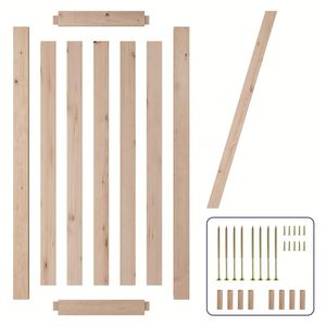 RHETECH 30X84 Pouces Z-Frame DIY Fini Bois de Pin Massif Lambrissé Dalle Cloison Coulissante Grange Porte Intérieure - Product Image 6