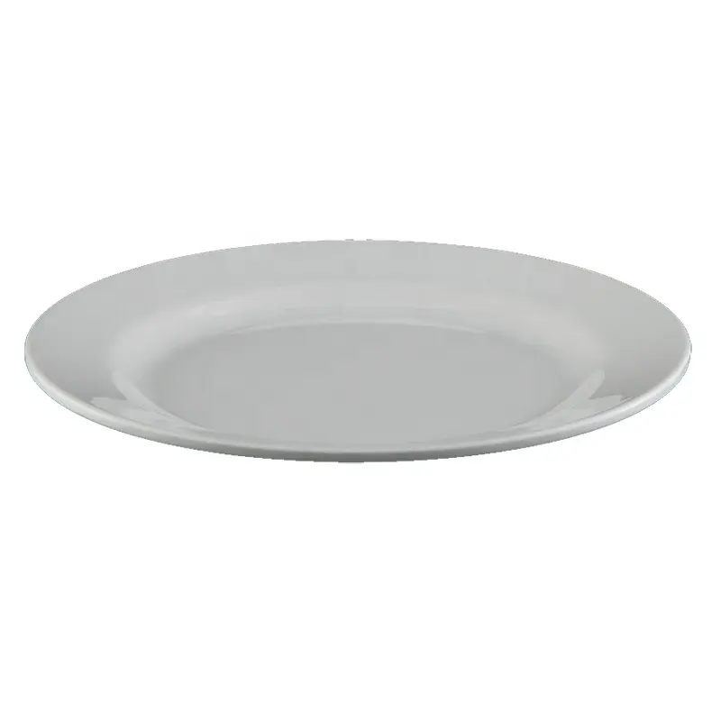 Nhựa không thể phá vỡ nhà hàng Đồ Ăn 10 inch giá rẻ số lượng lớn món ăn trắng vòng melamine sạc tấm