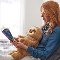 Peluche paresseux personnalisée lestée en polyester à poils longs, jouet anti-stress avec billes lestées de 5 lb