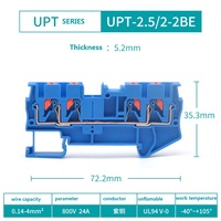 UPT-2.5/2  Bloque de terminales de 2.5mm² para cable conector de riel DIN