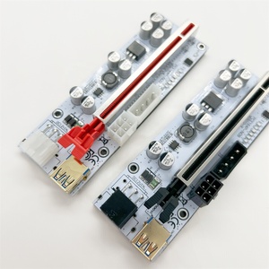 USB3.0 PCI-E <span class=keywords><strong>Riser</strong></span> การ์ดอะแดปเตอร์6Pin พลังงาน010S VER010s VER010x ด่วน1X 4X 8X 16X ต่อชิ้นส่วนอิเล็กทรอนิกส์สีดำ - Product Image 1