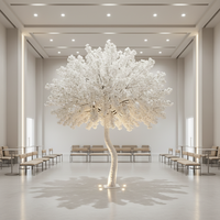 Arbre artificiel de fleurs de cerisier blanches pour la location de lieux d'événements de mariage, la décoration de fêtes à domicile
