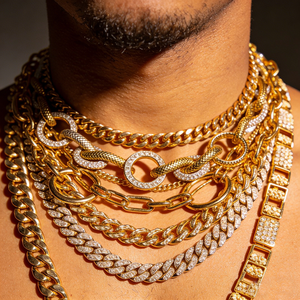 XUPING Joyería al por mayor: <span class=keywords><strong>Collar</strong></span> <span class=keywords><strong>de</strong></span> eslabones personalizado para hombre, chapado en oro, con diseños cubano, <span class=keywords><strong>serpiente</strong></span>, caja y Singapur - Product Image 2