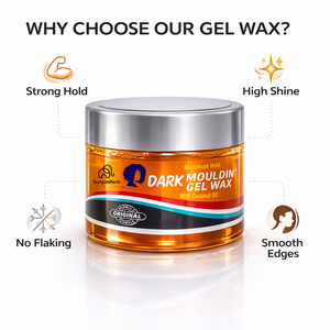 Cera en Gel para Cabello Oscuro 250ml Fijación Máxima Sin Residuos Gel Estilizador para Bordes y Peinados Afro Suministro a Granel - Product Image 3