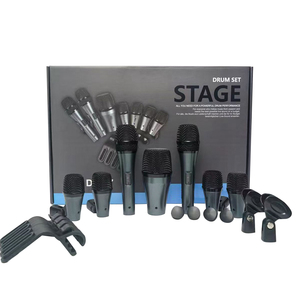 Microphone dynamique filaire professionnel pour batterie, idéal pour scène, groupe, instrument, caisse claire, batterie <span class=keywords><strong>de</strong></span> type Wheat, en métal - Product Image 2