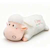 Mignonne peluche mouton ange, jouet en peluche, poupée en tissu, oreiller doux en polyester avec rembourrage en coton PP, ultra-doux pour câliner au lit, cadeau d'anniversaire