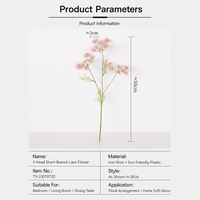 Petits bouquets de fleurs artificielles Bai Si Cao, accessoires de plantes vertes, fausses fleurs pour décoration de mariage et de fête, artisanat botanique artificiel