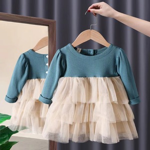 2023 robes pour filles en gros infantile enfant en bas âge bébé petite fille princesse Smock robes mignon rose Pageant robe de soirée de mariage - Product Image 2