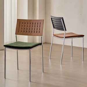 <span class=keywords><strong>Chaise</strong></span> <span class=keywords><strong>de</strong></span> salle à manger moderne nordique avec dossier <span class=keywords><strong>en</strong></span> <span class=keywords><strong>bois</strong></span>, cadre <span class=keywords><strong>en</strong></span> métal empilable, siège <span class=keywords><strong>en</strong></span> tissu pour la maison, l'hôtel ou l'appartement - Product Image 3