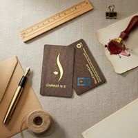 Carte-clé intelligente RFID personnalisable T5577 EM4305 13,56 MHz 1K, mini-étiquette en bois avec code QR, contrôle d'accès NFC, carte de visite, couleurs personnalisées