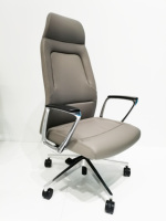 Chaise de bureau de direction à dossier haut, réglable en hauteur, avec structure en aluminium, pivotante, pour la maison, le bureau, l'école, l'hôpital