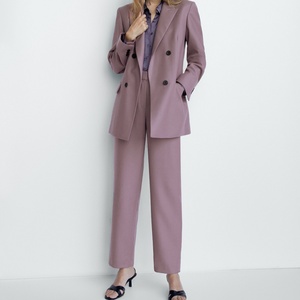 Blazer de manga larga de diseño de alta moda Color púrpura Mujer Sexy Slim Fit Mujer Ropa de oficina blazer Mujer - Product Image 4