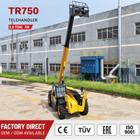 Chariot télescopique tout-terrain compact pour la manutention de palettes lourdes dans les parcs logistiques et les cours