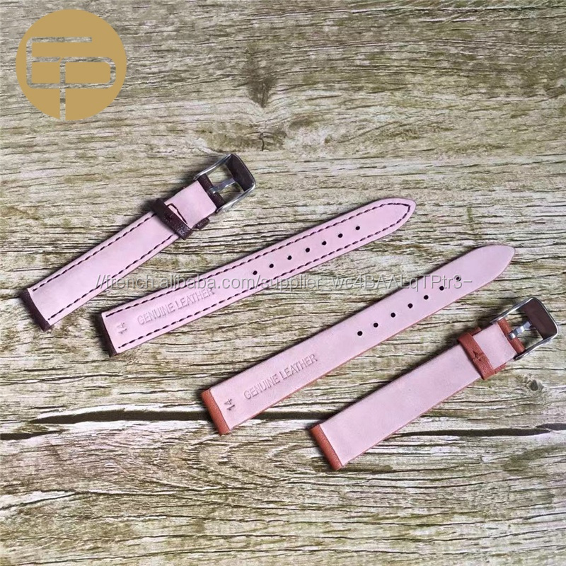 Nappa brun personnalisé de couleur différente plat sans couture douce confortable durable en cuir pleine fleur bandes de montre