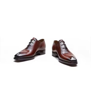 Chaussures Oxford vintage pour hommes, style britannique, en cuir véritable, à enfiler, antidérapantes, imperméables, motif floral, pour mariage, légères - Product Image 6