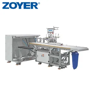 ZY600-35XBDA-Y ZOYER Automatic Two-needle hemming sewing machine for polo shirt hem, knitted clothing cuff