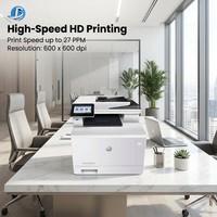 Printer Laser Warna All-in-One Nirkabel Hp Color LaserJet Pro MFP M283fdw Baru, Cepat 21ppm, Auto Duplex, Printer Kantor