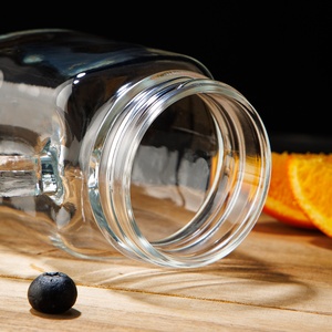 Vaso de Vidrio Estilo Mason Jar Vintage de 470 ml <span class=keywords><strong>con</strong></span> Asa y Diseño de Gallo en Relieve - Product Image 3