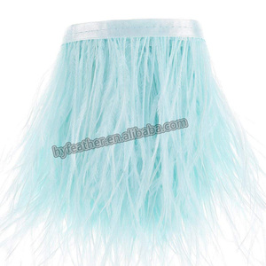 Teint violet économique 1ply décoratif dentelle plumes d'autruche <span class=keywords><strong>noir</strong></span> plume franges frange garniture <span class=keywords><strong>pour</strong></span> vêtement robe vêtements couture - Product Image 6