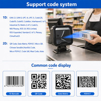 Escáner de Código de Barras de Escritorio YUANAIDC 1D 2D, Lector de Códigos QR con Cable USB, Escáner Omnidireccional de Manos Libres para Punto de Venta de Supermercado