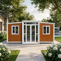 Maison conteneur préfabriquée pliable et extensible de 20 pieds, nouvelle conception, disponible avec 2, 3 ou 4 chambres