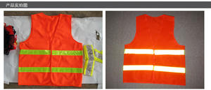 Gilet di sicurezza riflettente ad alta visibilità stampato su misura per i lavoratori della strada ferroviaria realizzati in poliestere con supporto Logo personalizzato - Product Image 4