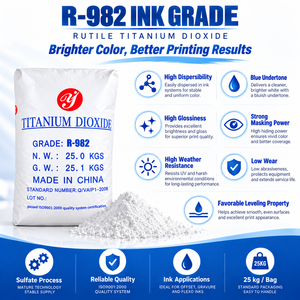ไทเทเนียมไดออกไซด์รูไทล์ R982 เกรดอุตสาหกรรม กระบวนการผลิตแบบซัลเฟต ผง <span class=keywords><strong>TiO2</strong></span> สำหรับหมึกพิมพ์ สารเคลือบผิวสูตรน้ำ คุณสมบัติการปกปิดสูง Si - Product Image 2