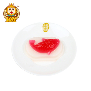 Trung Quốc bán buôn trái cây Hương vị cá hình dạng mềm Gummy Jelly <span class=keywords><strong>Pudding</strong></span> với popping kẹo - Product Image 2