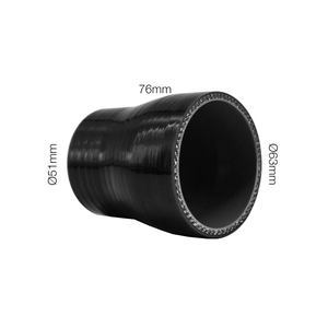 Tuyaux et Conduites d'Admission d'Air Simoni Racing Manitor, Réducteur Droit ID 51-63mm L 76mm Modèle S5163 - Product Image 1