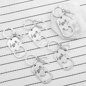 Porte-clés ouvre-bouteille en acier inoxydable, gravure personnalisée, cadeau DIY pour petit ami, cadeau promotionnel pour la fête des pères - Product Image 2