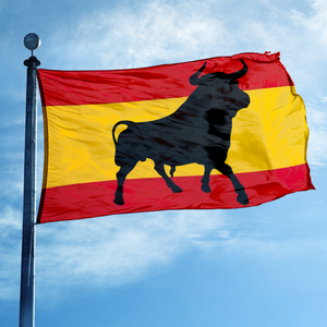 Bandera de España con Toro de 3x5 pies, Bandera Española con Toro de Combate, Bandera de Poliéster de Doble Cara para Decoración Patriótica - Product Image 4
