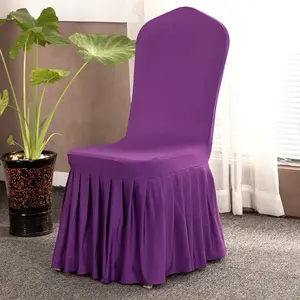 Fodera per sedia lavabile rimovibile universale cuscino per sedia fodera per sedia viola fodera per sedia pre legata