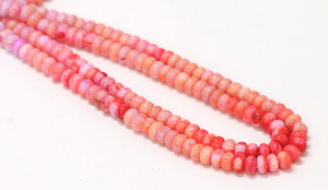 Hermosas cuentas de ópalo rosa bio, forma redonda lisa, 15 pulgadas, 5 a 8 mm, cuentas de piedras preciosas para la fabricación de joyería y manualidades. - Product Image 2