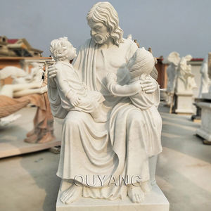 Quyang mão esculpida tamanho de vida famosa religioso, jardim, mármore, saint michael, escultura, pedra, estátua de arqueio - Product Image 6