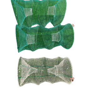 Crevettes Homard Cage Piège Anneau Rond Filet De Pêche Durable PP PE Nylon Acier Acier Inoxydable Cadre <span class=keywords><strong>Crevette</strong></span> Anguille Poisson Autre Vie Marine - Product Image 1