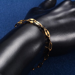 Pulsera de cadena de mano de acero inoxidable con diseño de labios de 4 mm para mujer, joyería de metal, brazalete de color dorado, <span class=keywords><strong>tobillera</strong></span>, cadena para el pie - Product Image 4