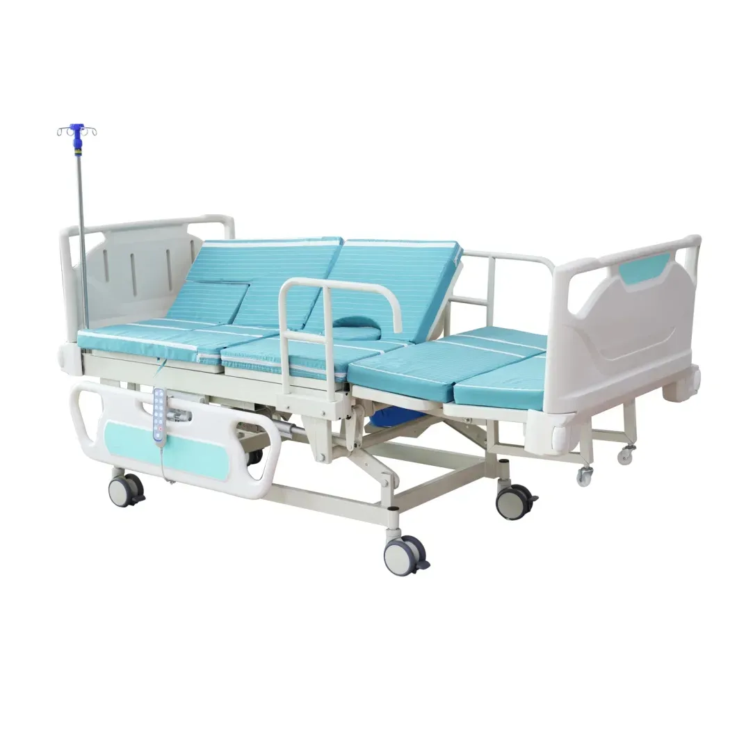 Hospital Camas Elétricas 5 funções mão controle remoto para paciente ICU cama médica mursing com vaso sanitário