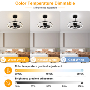 19.7'' Elegant Crystal Ceiling Fan Light with APP & Remote Control Reversible 6‑Speed Fan Dimmable LED 3000K‑6500K for Bedroom - Product Image 2